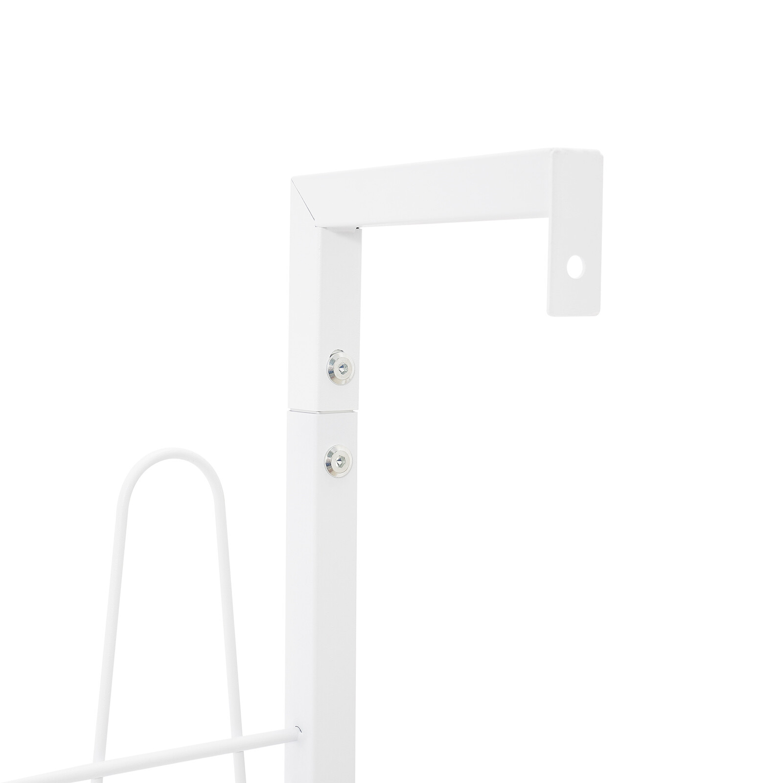 3 Tier Wall Mounted Shoe Rack, White Metal Wire Boot Rack Hanging Shoe Organizer