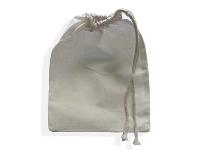 White Poly – Cotton Bags, Reusable Produce Bags, Single Drawstring – lot