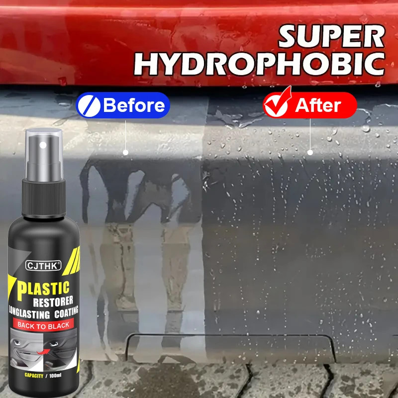 Car Plastic Restorer Back to Black Gloss Plastic Renovator Longlasting Coating L