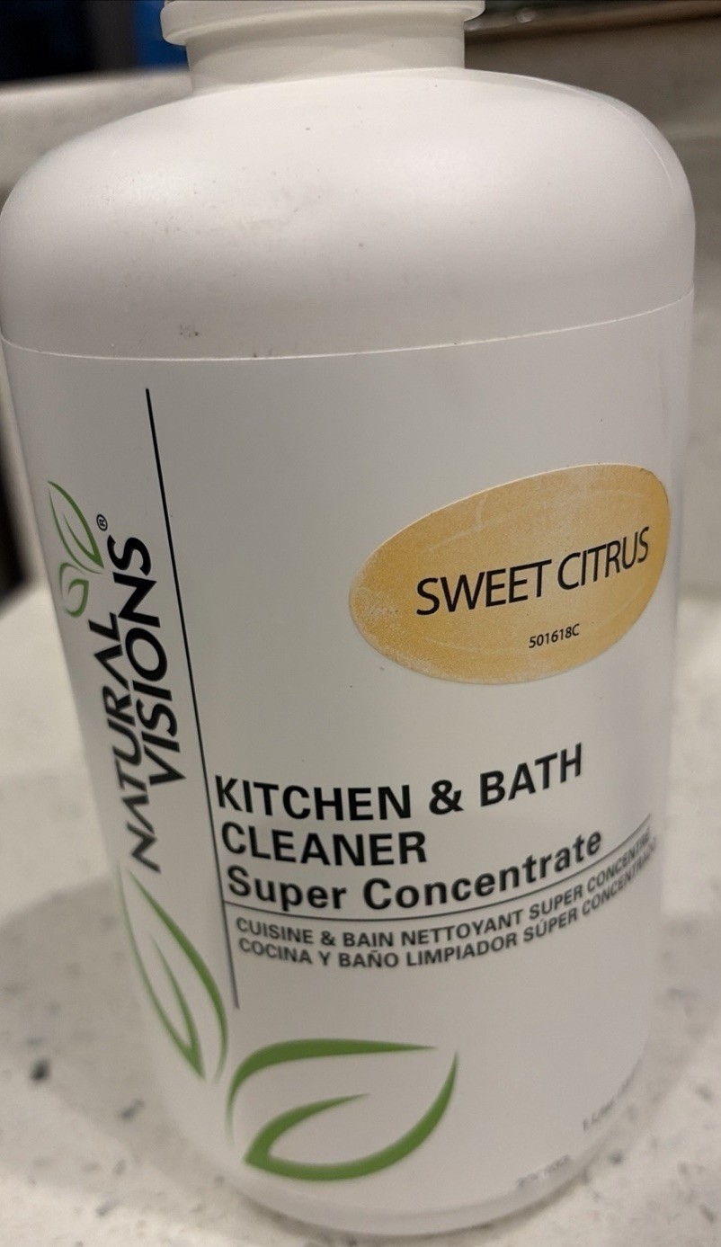 Natural Visions Kitchen & Bath Cleaner, Super Concentrate CITRUS 1L