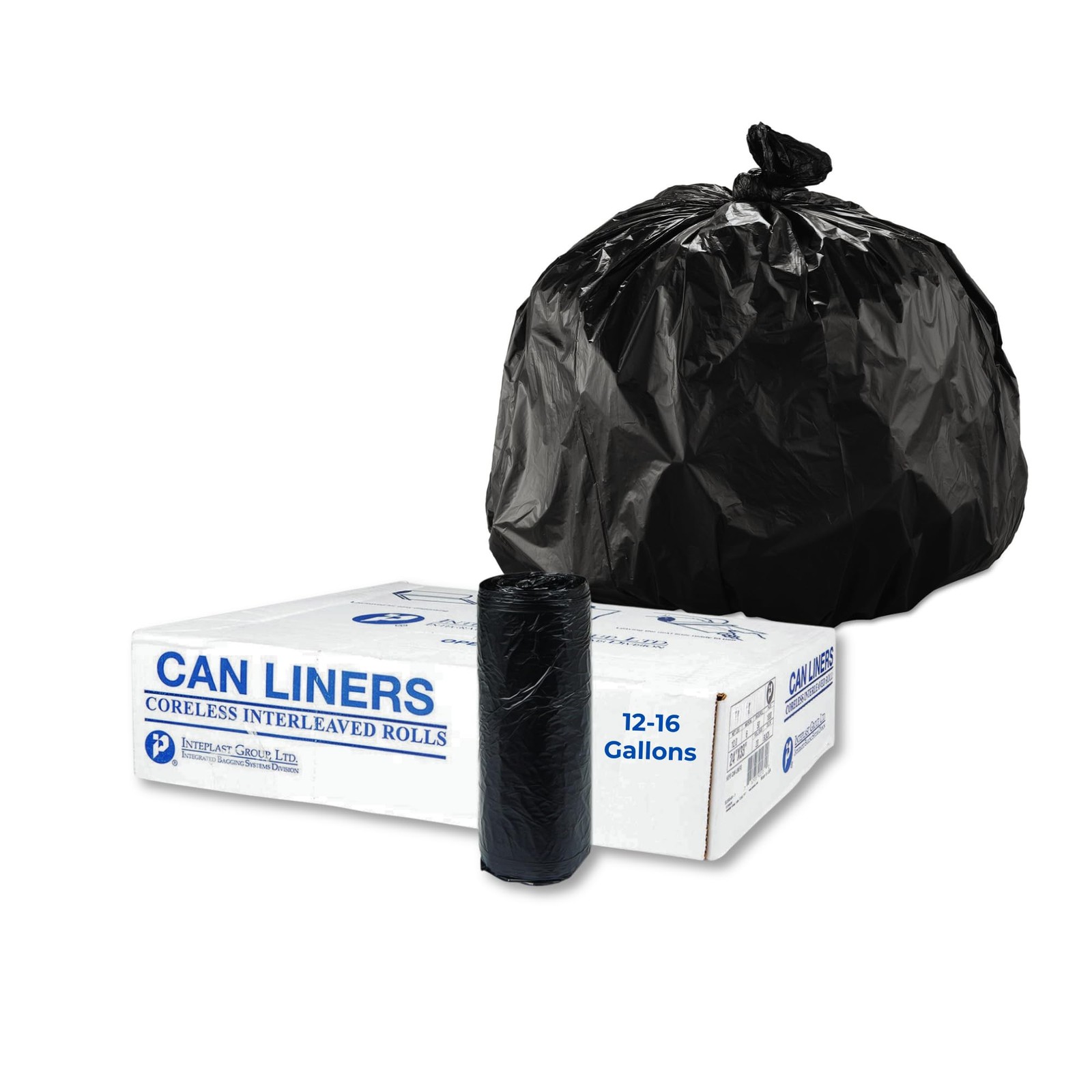 Inteplast Group High-Density Commercial Can Liners, 16 Gal, 6 Microns, 24 X 33,