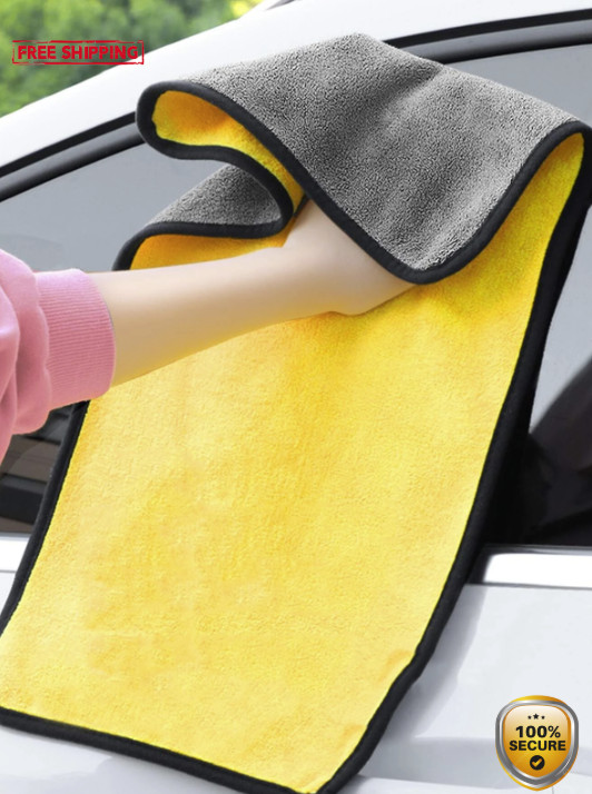 1pc 60×30cm Absorbent Double-Sided Car Wash Towel – Auto Cleaning Cloth – NEW