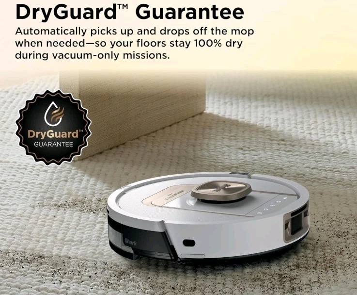 Shark Robot Vacuum & Mop Combo, PowerDetect ThermaCharged NeverTouch Pro