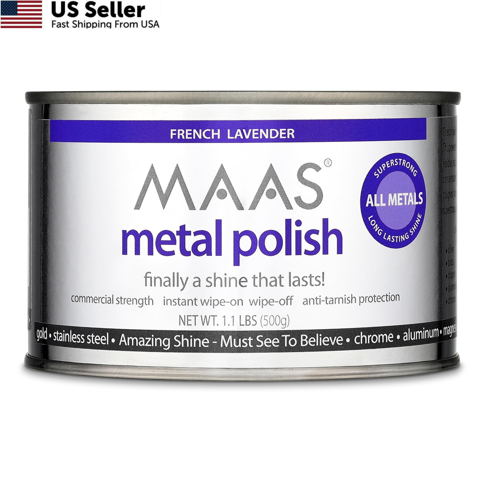 MAAS Metal Polish 1.1lb Can, Universal Cleaner for All Metals, Clean,…