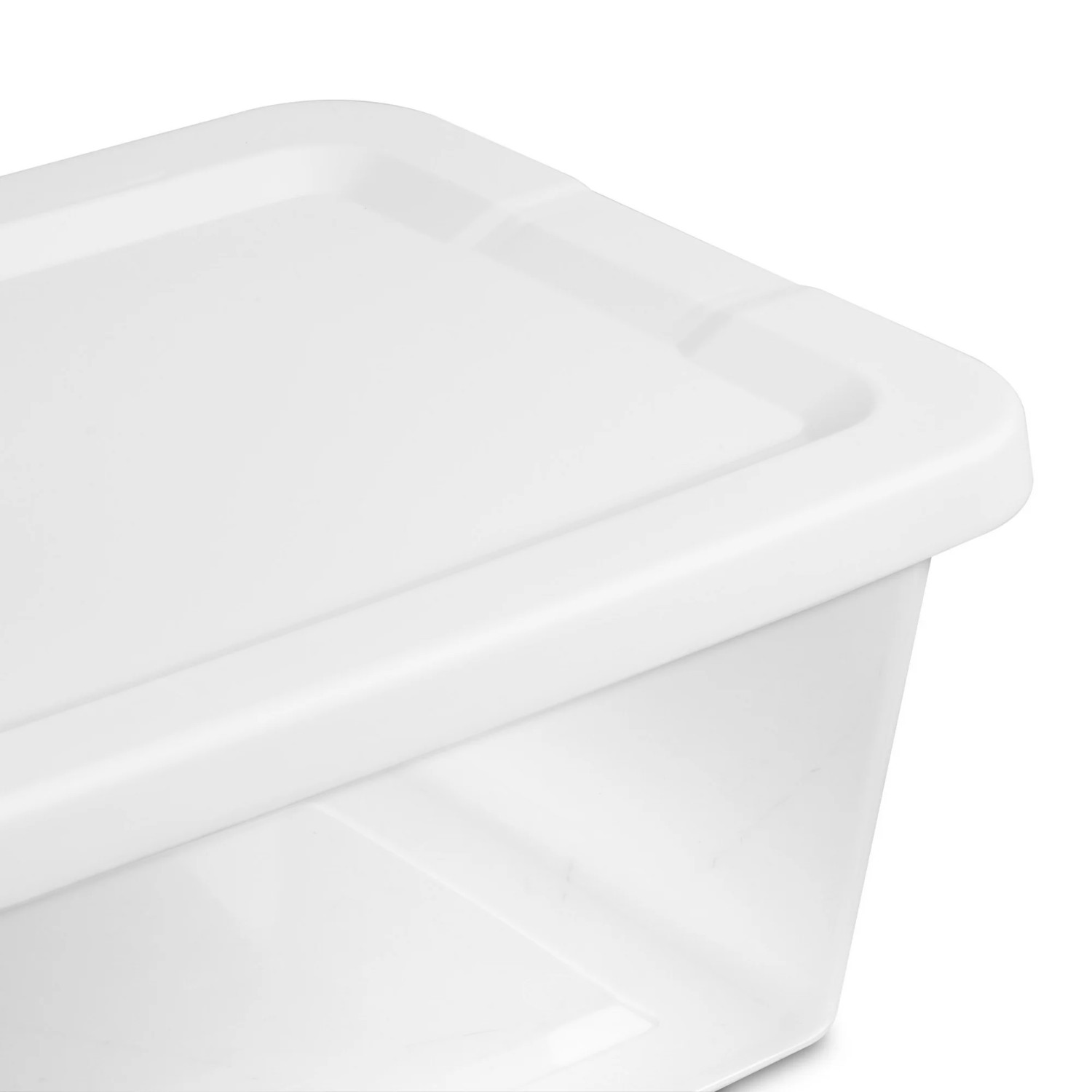 (10 Pack) Sterilite 6 Qt. Clear Plastic Storage Container with White Snap-On Lid