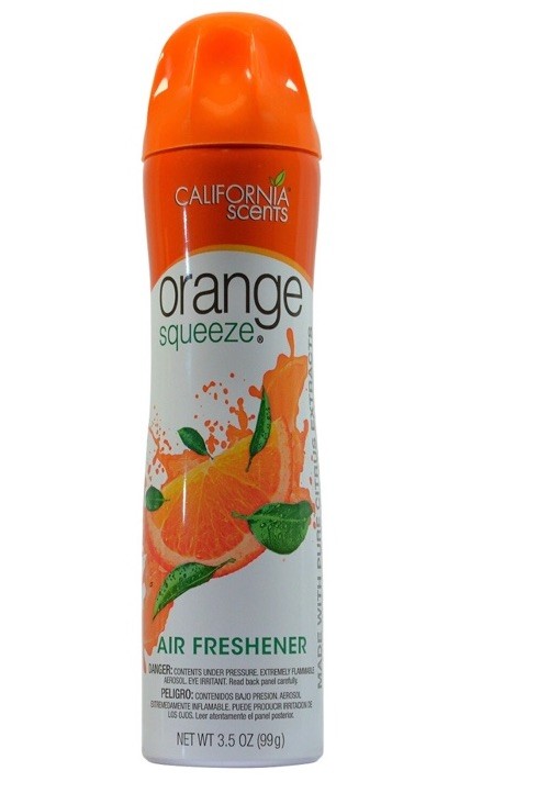 California Scents Orange Squeeze 1-3.5oz Car Air Freshener Spray Can-NEW-SHIP24H