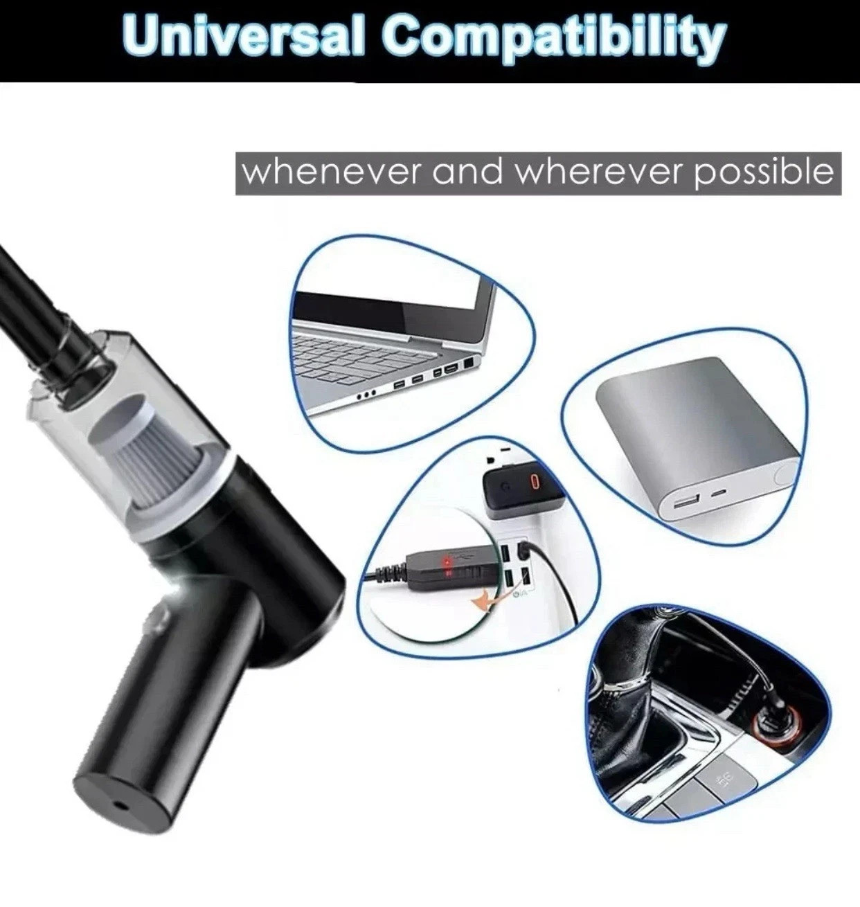 60W Cordless Handheld Vacuum Cleaner Small Mini Portable Car Auto Home Wireless