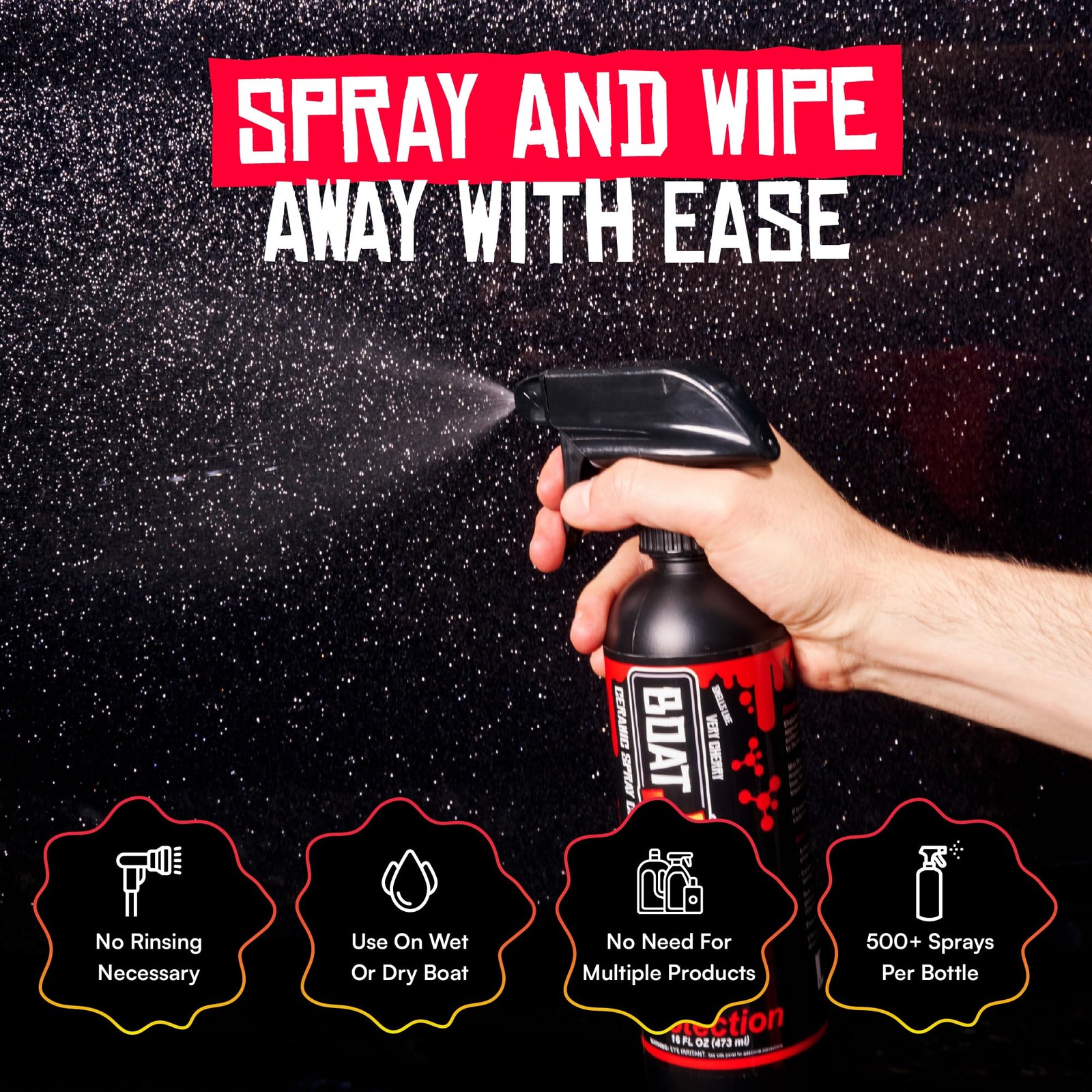 Boat Ceramic Coating Wax Spray Marine Shine Protection Very Cherry Scent 16oz
