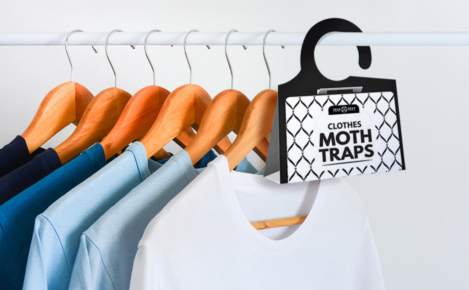 Clothing Moth Traps – 8 Pack – Non Toxic with Pheromone Attractant – Odorless