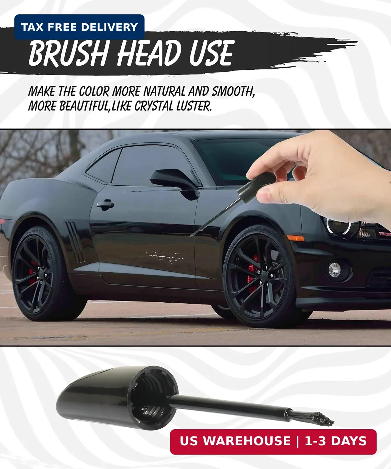 Pure Black Touch Up Paint Universal Color Match for All Car Models Repair Pen