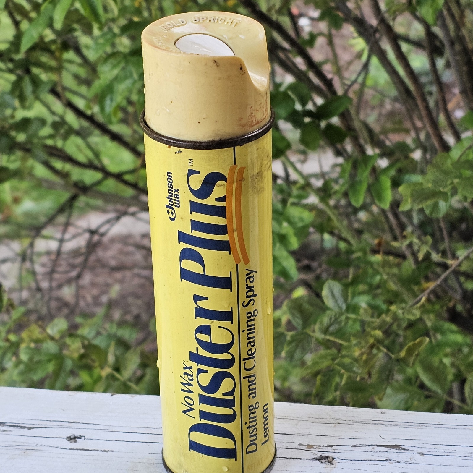 Duster Plus Vintage No Wax 1987 Dusting And Cleaning Spray Advertising Empty