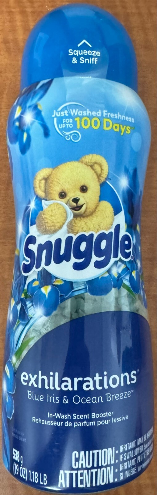 4 Pack Snuggle Exhilarations Blue Iris In-Wash Scent Booster 19oz Ea Bottle