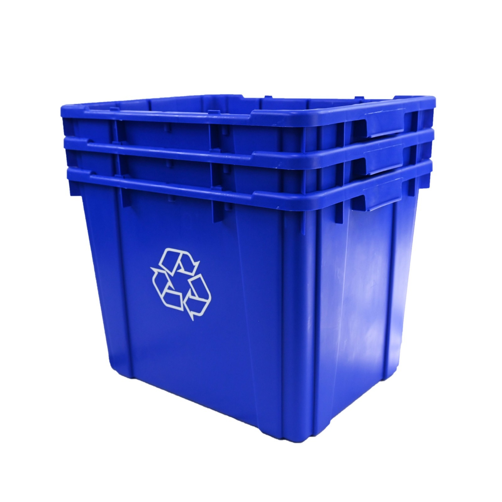 Project Source 14-Gallon Blue Indoor or outdoor Recycling Bin