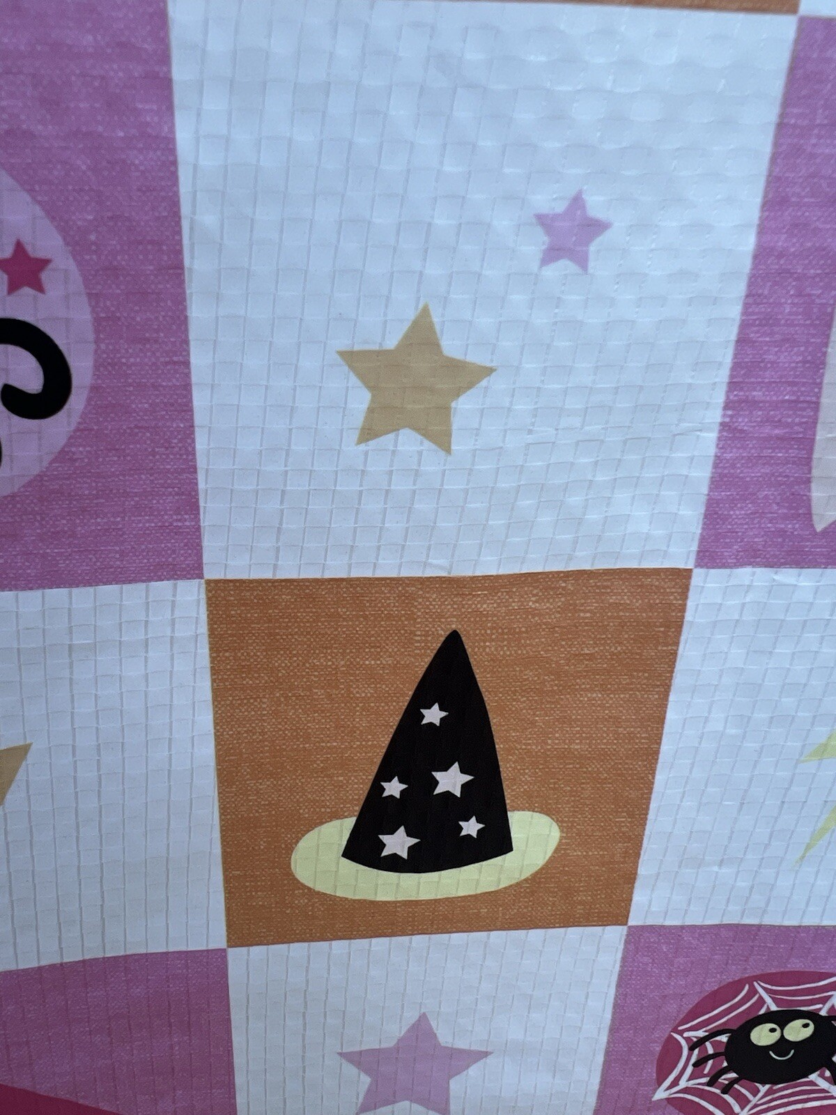 NEW TJMaxx Reusable Shopping Bags Tote FUN HALLOWEEN Pastel Checkerboard🎃