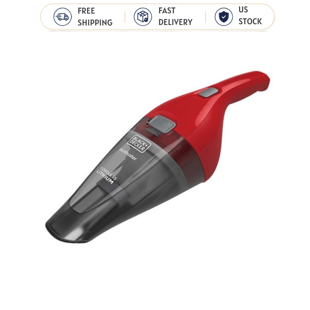 BLACK+DECKER HNVC115JB06 Cordless Handheld Vacuum Dustbuster Red