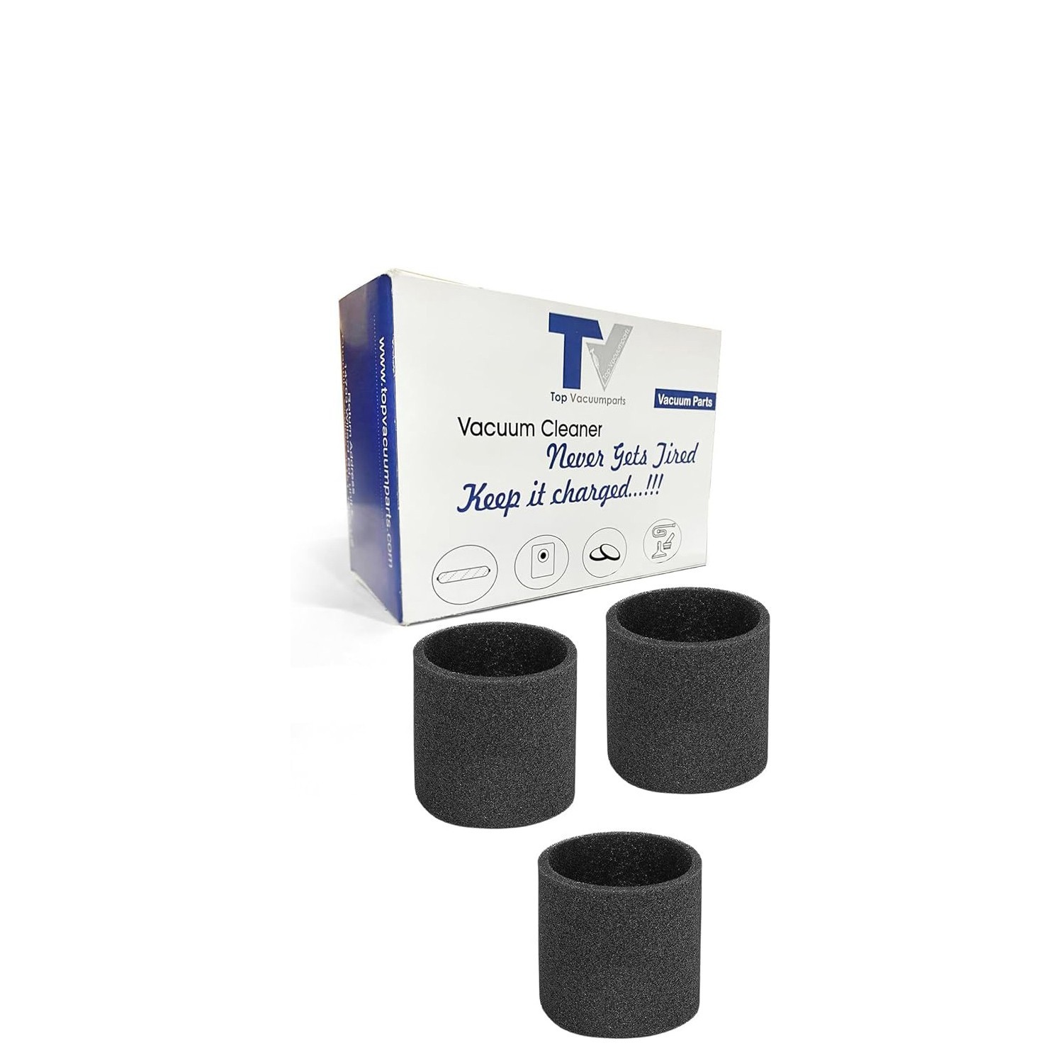 Fits for Shop-Vac, Foam Filters Wet Dry Vacmaster & Genie Shop Vacuum 3PK #246
