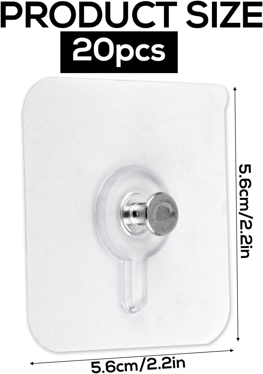 20pcs Picture Hangers Without Nails, Waterproof Damage Adhesive Wall Hanger No