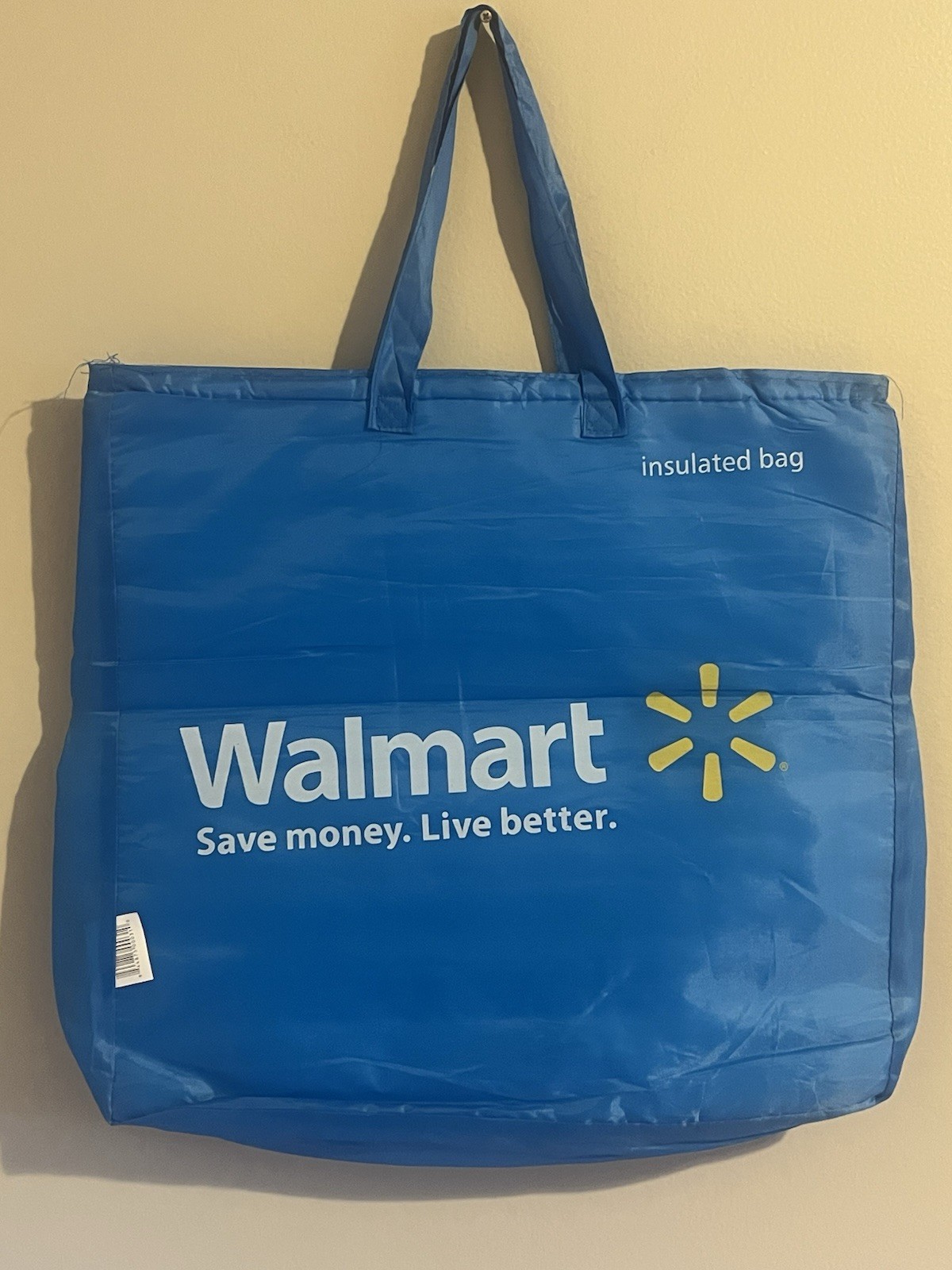 Large Walmart Branded Reusable Insulated Tote Shopping Grocery Bag 18 x 20