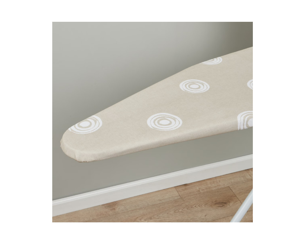 Full‑Size T‑Leg Ironing Board – , Adjustable Height, Steel Frame, Thick Padded