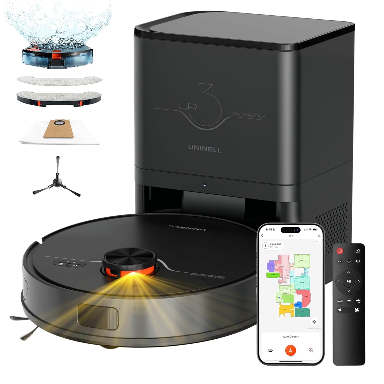 Robot Vacuum Mop Combo with Self Emptying 7000Pa LiDAR