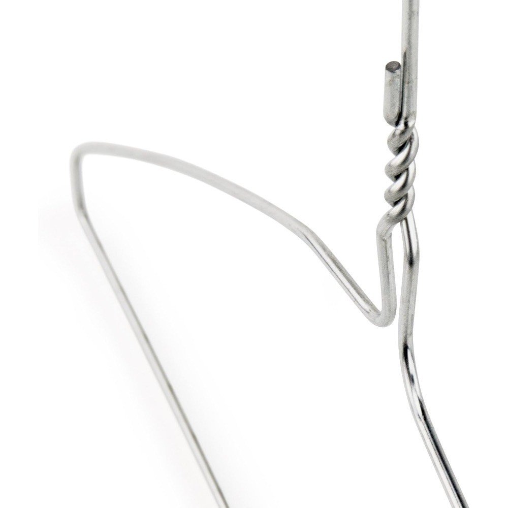Silver Metal Wire Clothes Hangers 16inch 13 Gauge Clothes Garment Coat Hanger