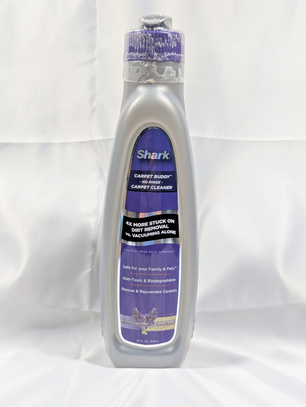 Shark Carpet Buddy No Rinse Carpet Rug Cleaner English Lavender 32 oz New FS