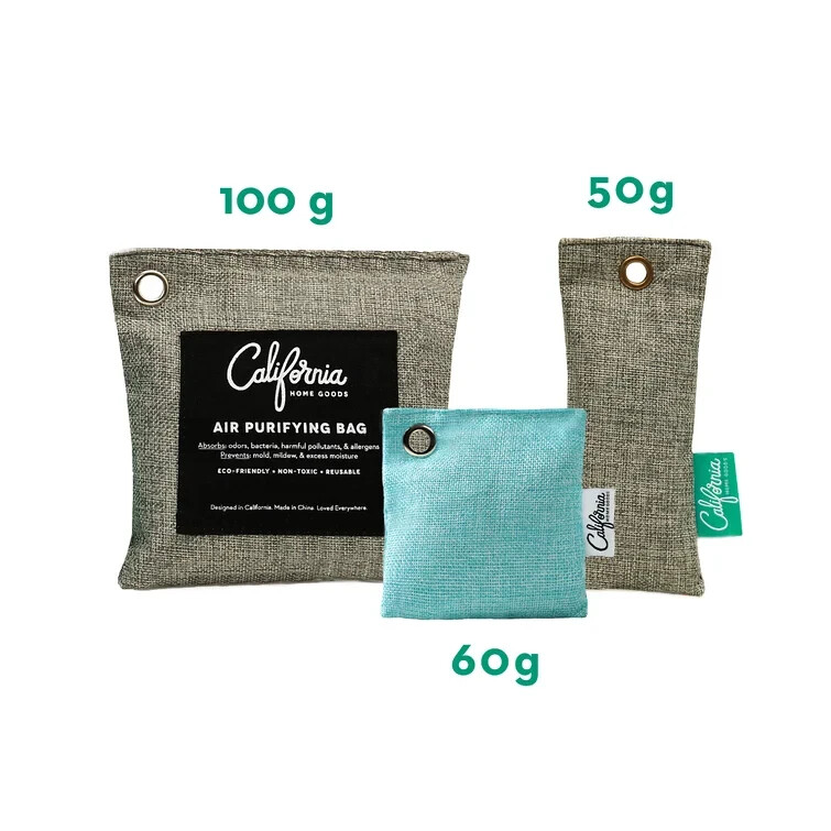 Variety 9 Pack Bamboo Charcoal Air Purifying Bags ( 4x100g, 1x60g, 4x50g)