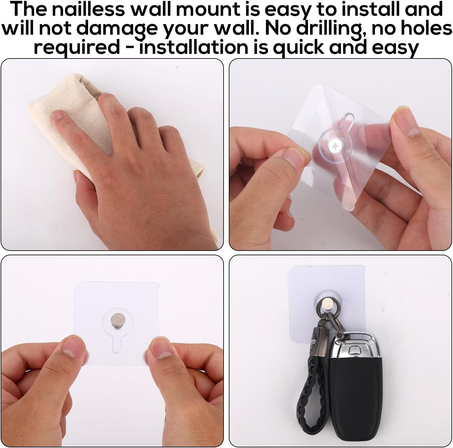 20pcs Picture Hangers Without Nails, Waterproof Damage Adhesive Wall Hanger No