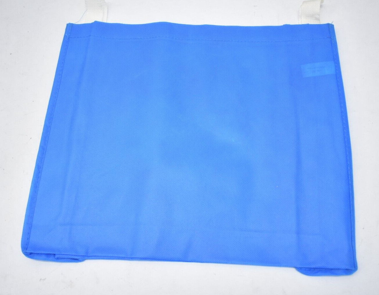 Lot of 60 Carry Tote Bags w Outer Pocket BRANDED Blue/White Hook & Loop Handles