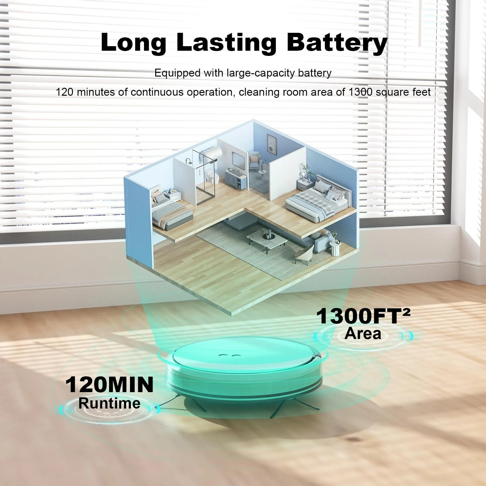 Tecbot S1 Intelligent Sweeping Robot Vacuum Cleaner with Wi-Fi & App Controls