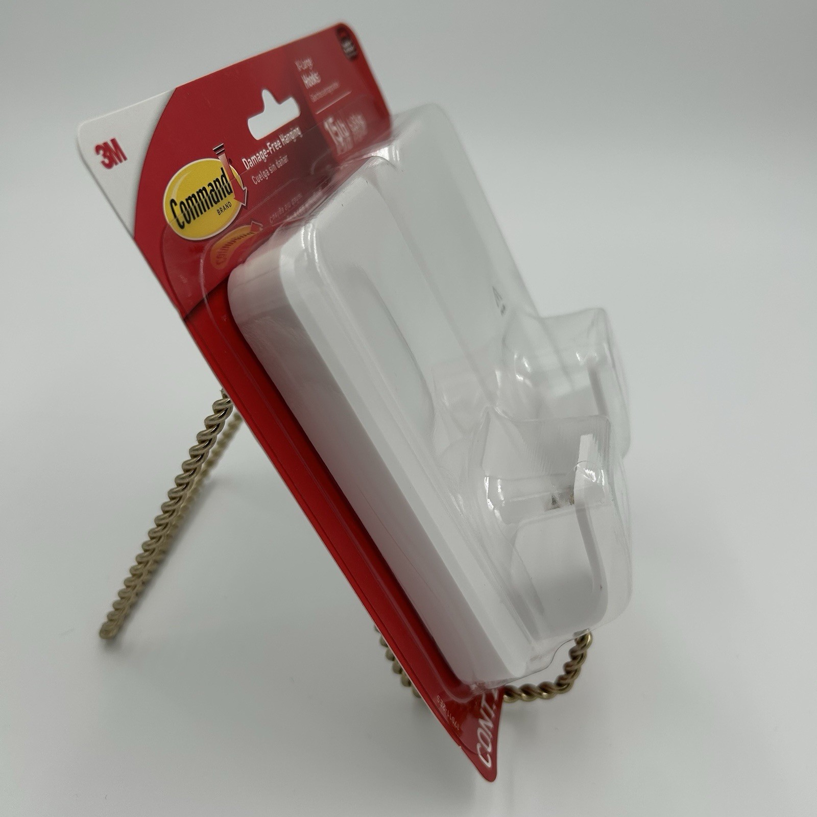 Command XL Wall Hooks 15 lb Heavy Duty Damage-Free Hanging Hook 2 Pack NEW