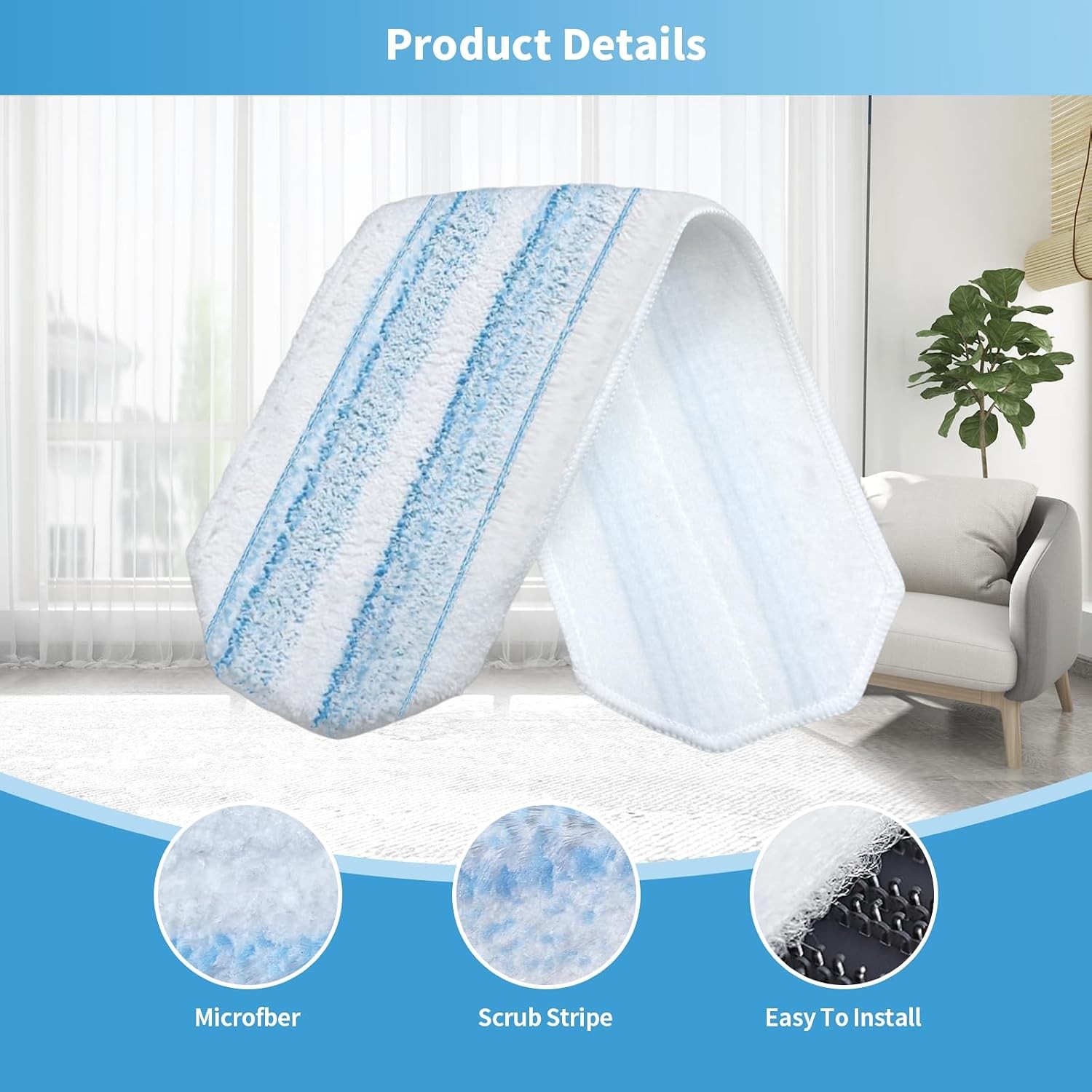 O-Cedar H2prO Flat Mop System Washable Reusable Microfiber Mop Pads 15 Pack