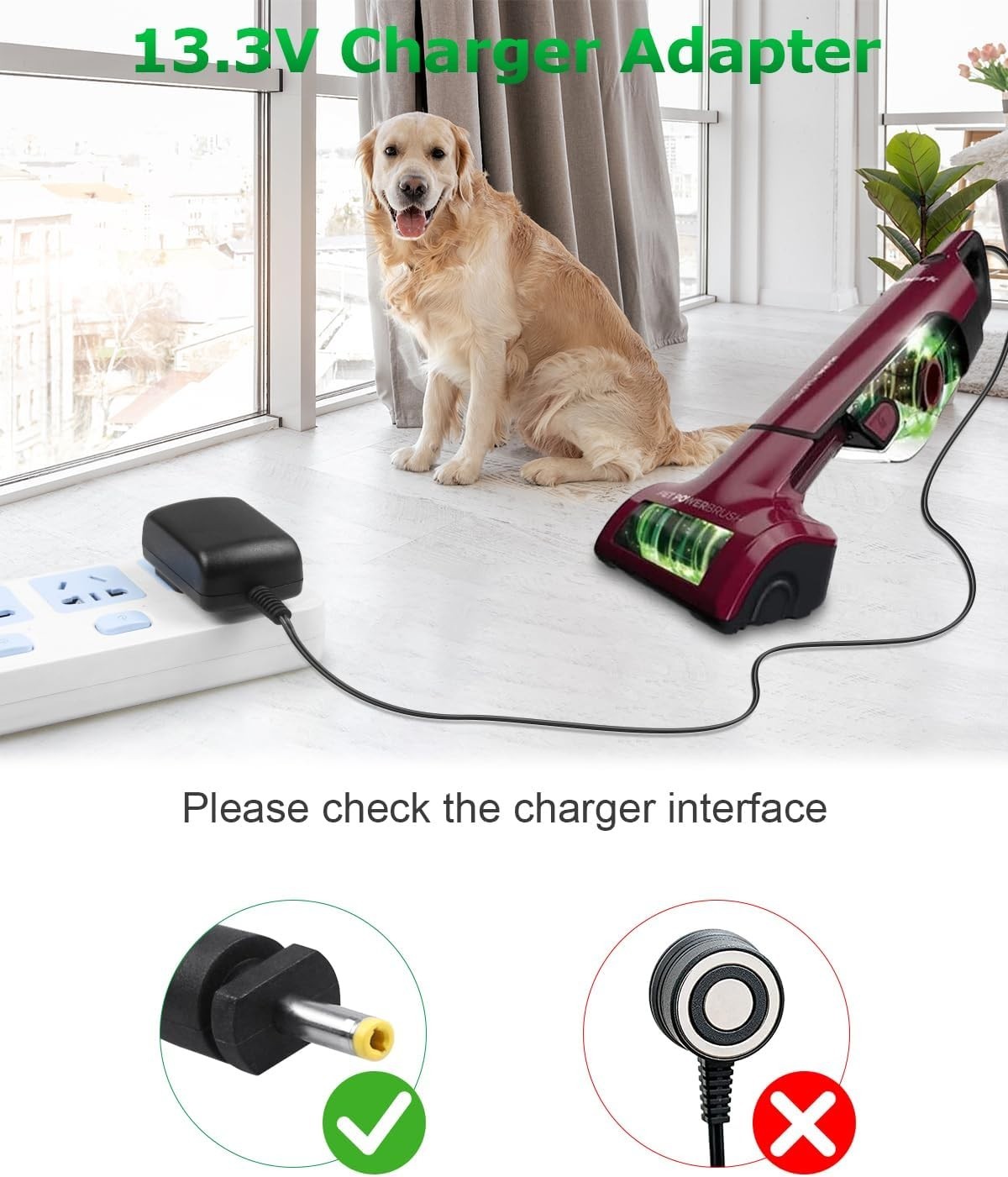 Replacement Charger for Shark Cordless Vacuum CH950 CH950C CH951 CH951C CH955..