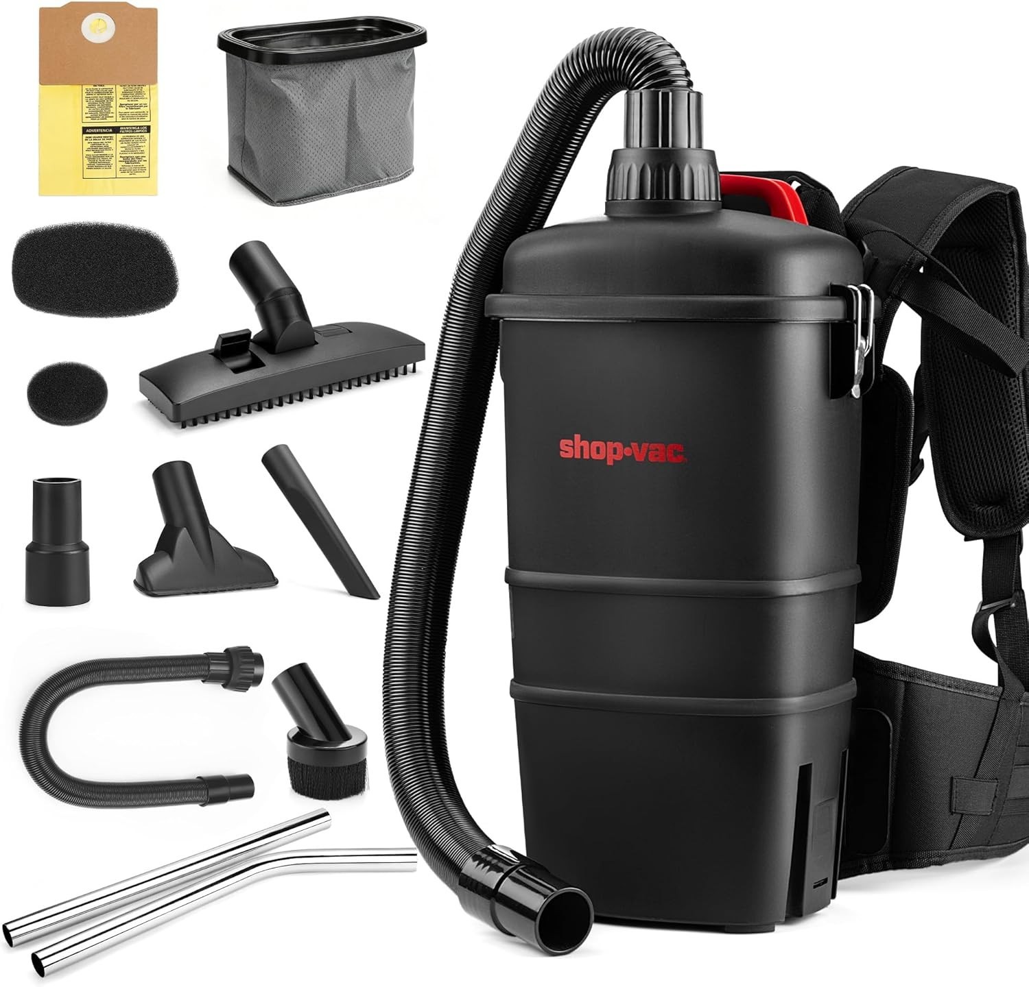 5430299 Backpack Vacuum Commercial, 1.5 Gallon 4.5 PHP Ergonomic Canister Vac…