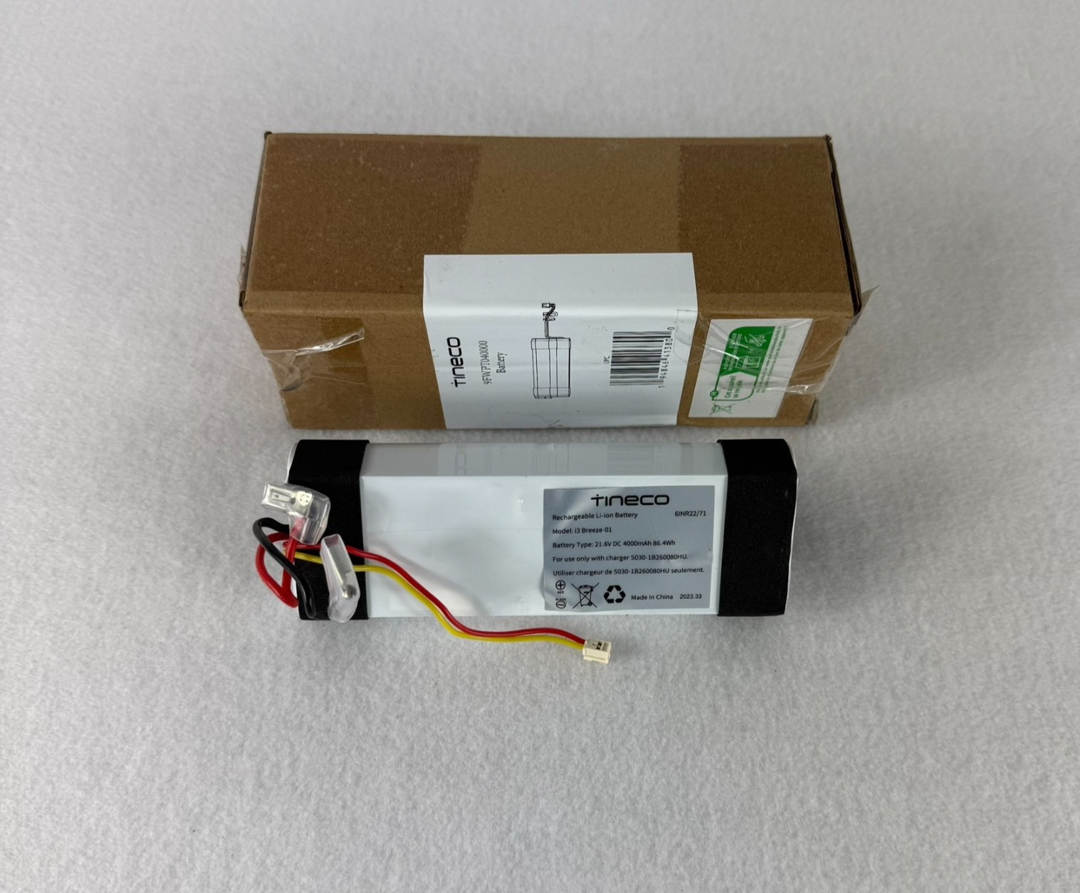 TINECO i3 Breeze-01 Replacement Battery 21.6V 4000mAh OEM New Open Box