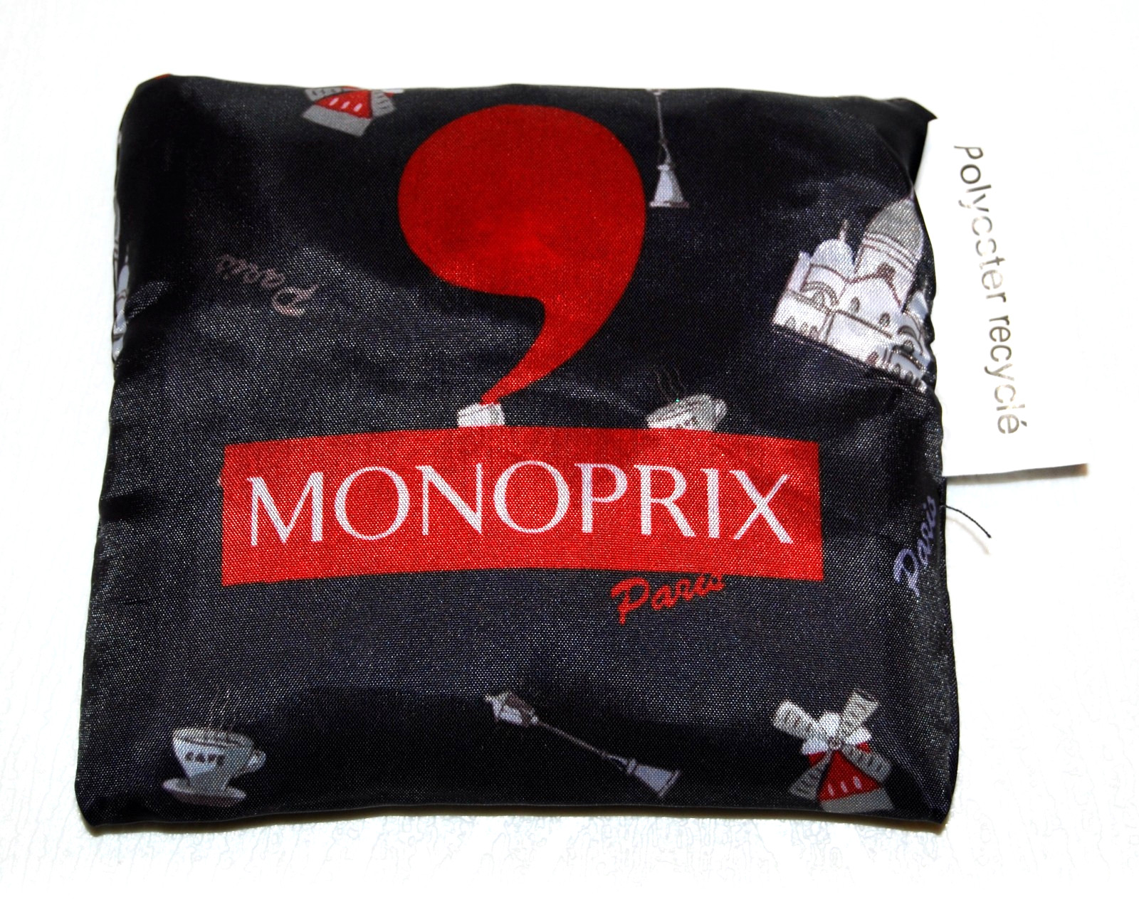 New Monoprix Paris Reusable Folding Nylon Shopping Bag U Choose Pattern