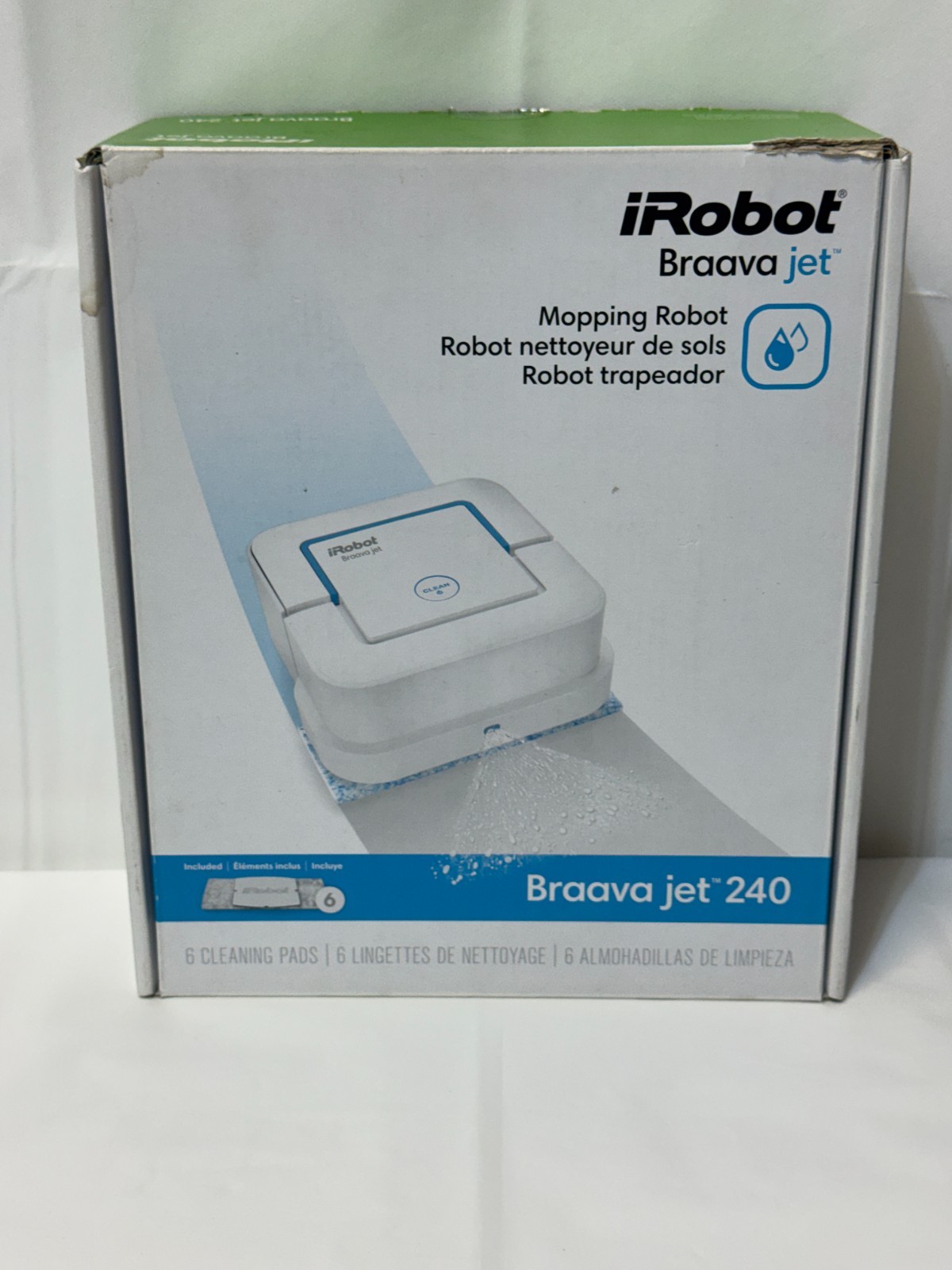 iRobot Braava Jet 240 Mopping Robot, Charger, Battery & Pads (FULLY TESTED)