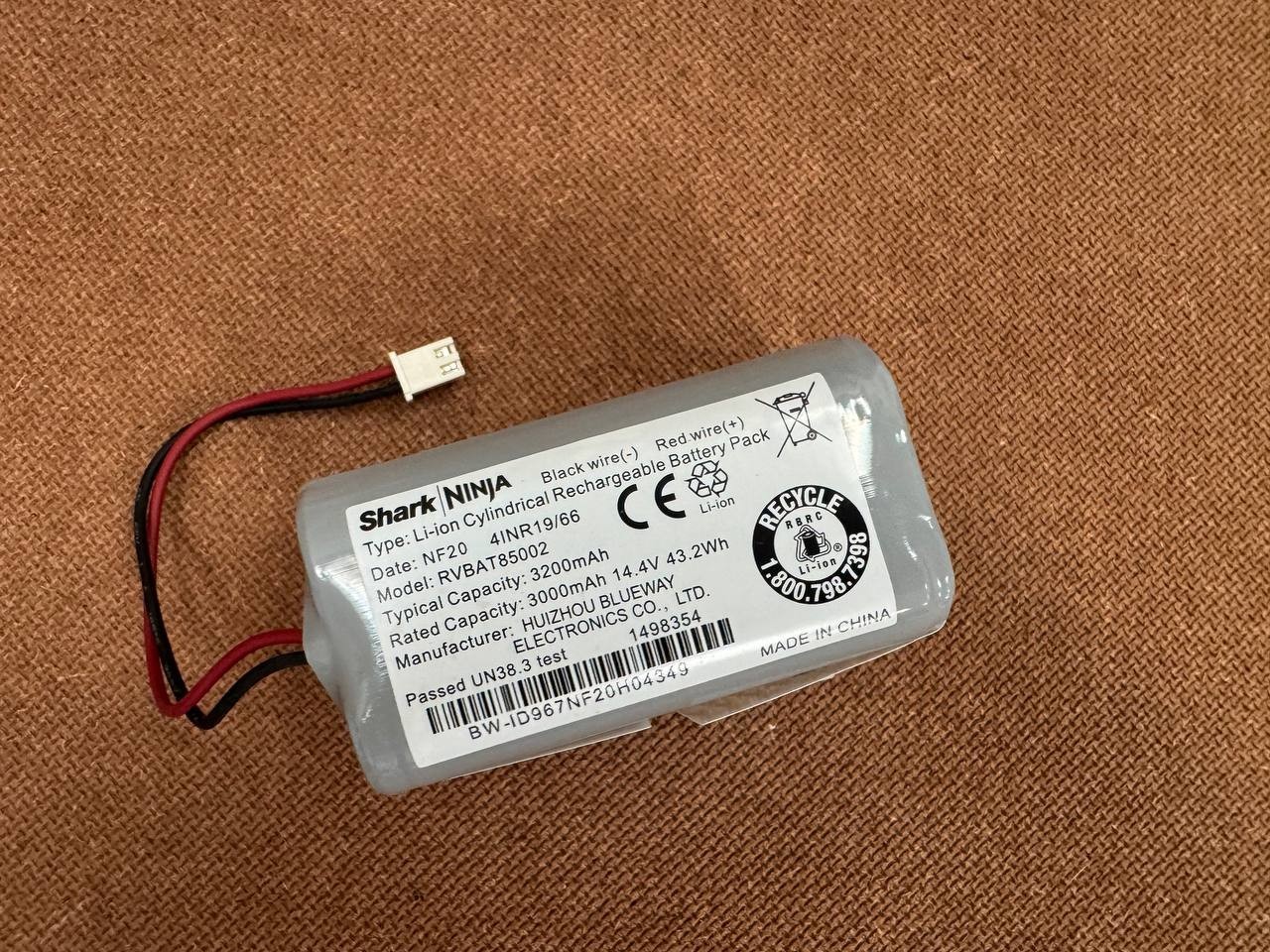 RVBAT85002 Original 3200mAh Battery For Shark Ion RV700 RV720 RV750 RV761 RV2820