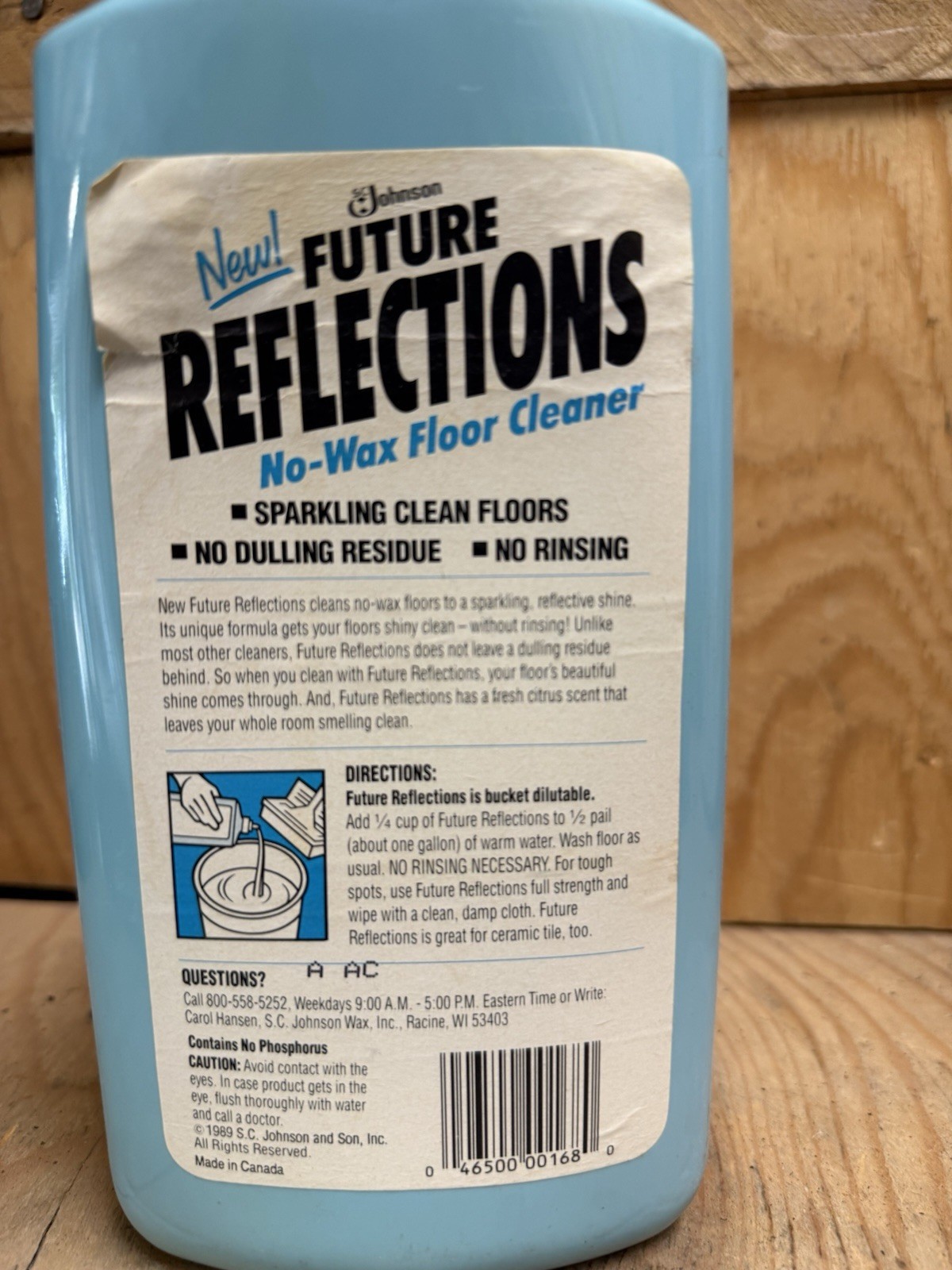 SC Johnson Future No Wax Floor Cleaner 25 fl oz FULL Vintage 1989