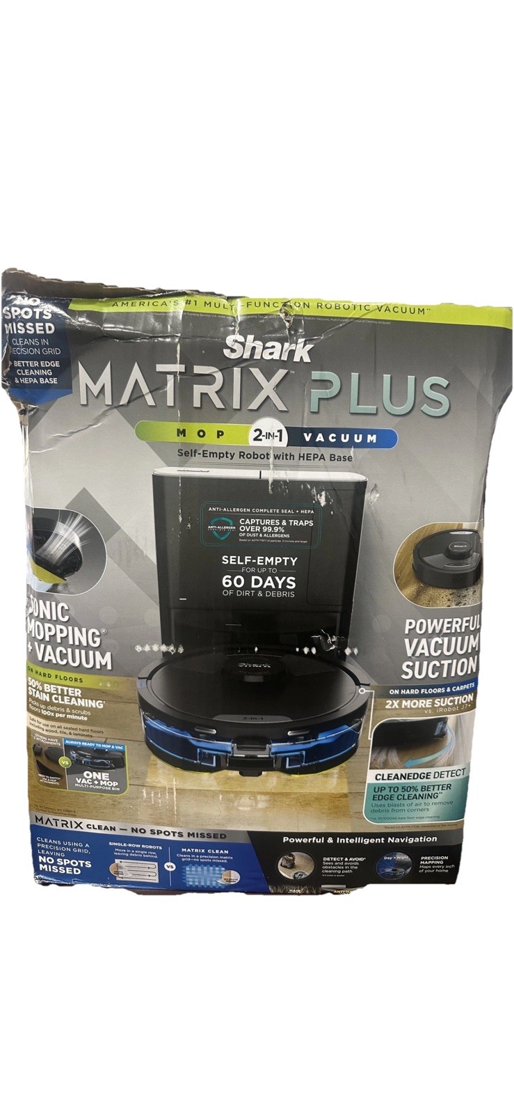 Shark AI Ultra RV2610WA 2-in-1 Robot Vacuum & Mop with XL 🆕HEPA-BOX BROKEN ⚠️