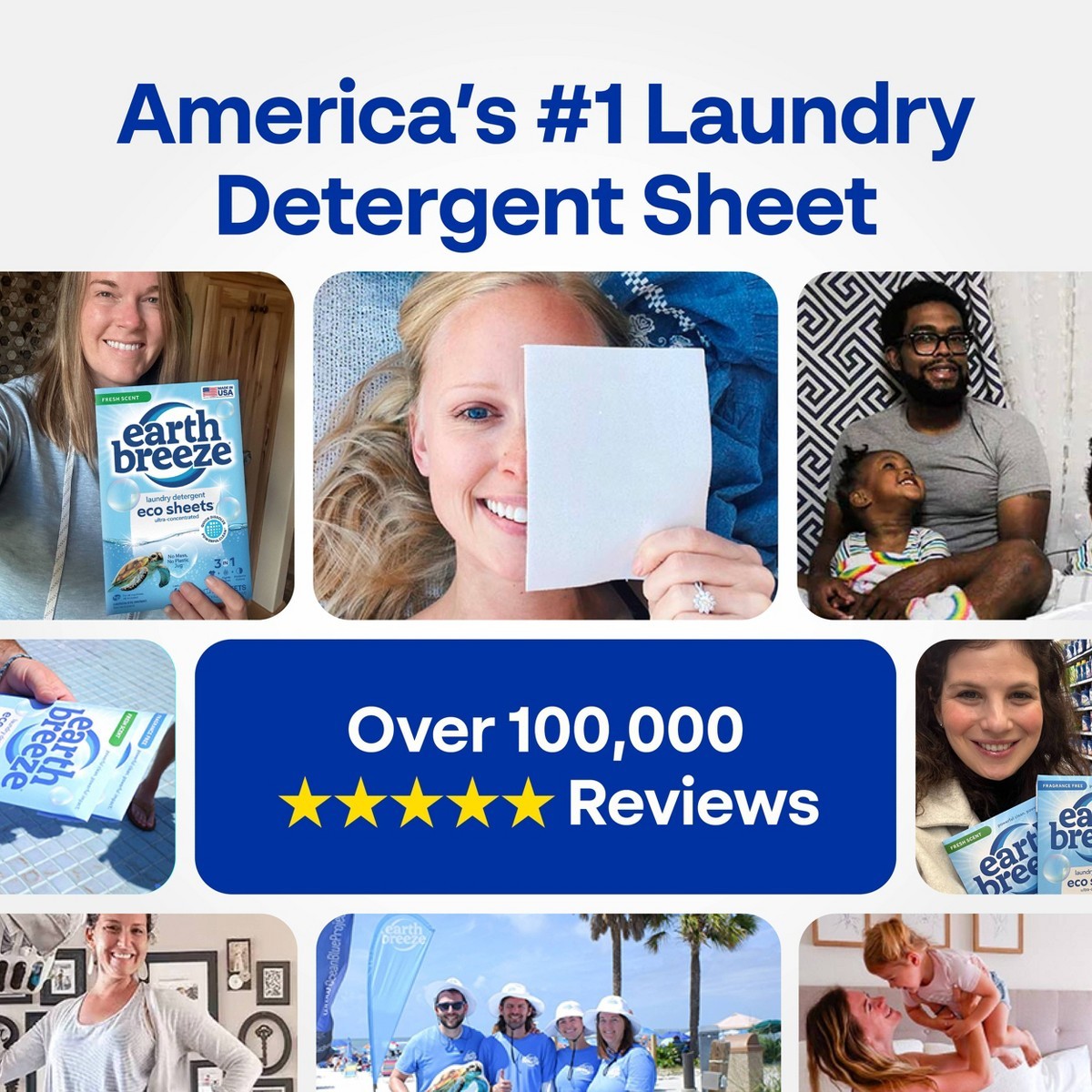 Earth Breeze Fresh Scent Laundry Detergent Sheets – 60 Loads