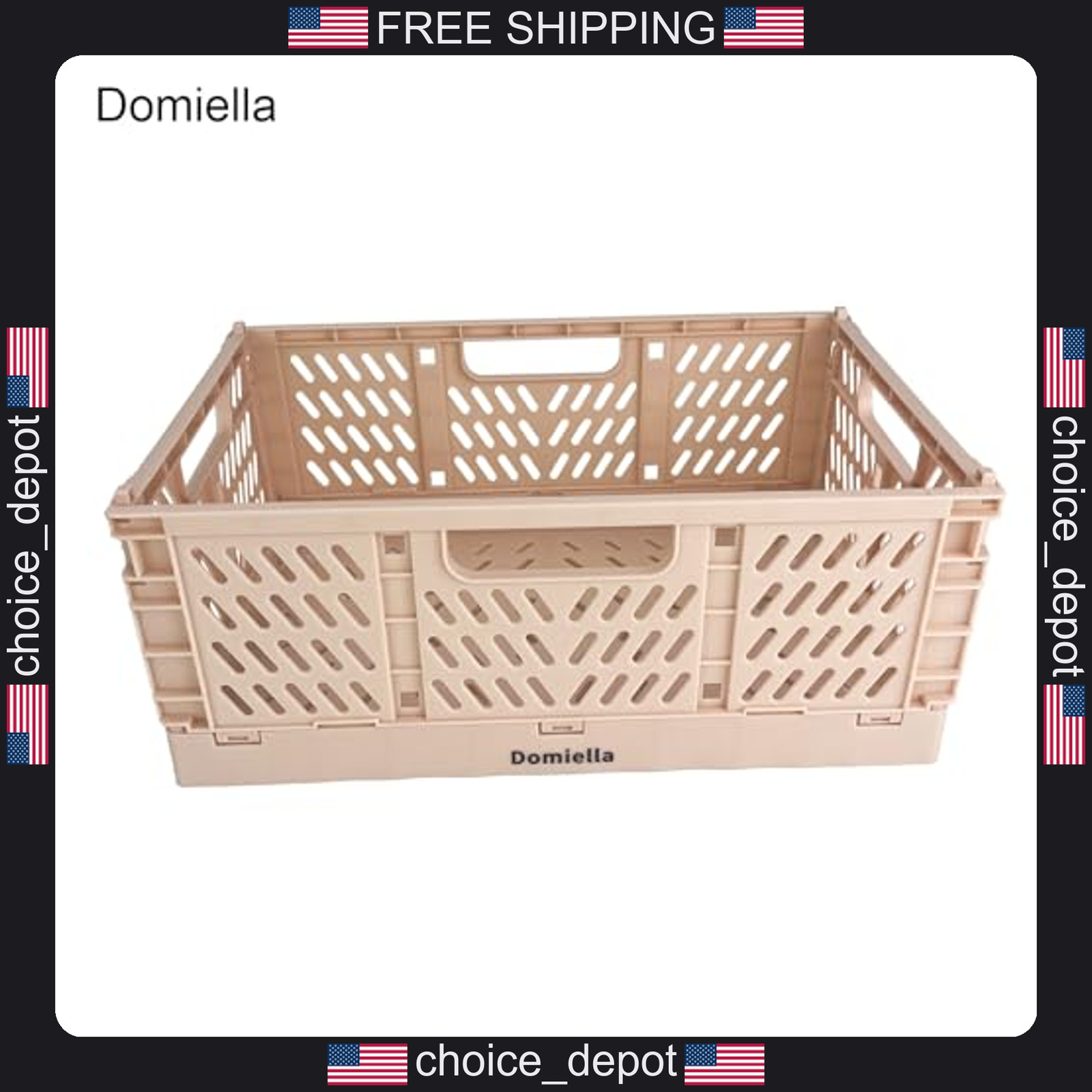 1 Plastic Foldable Storage Basket for Home Office Organization