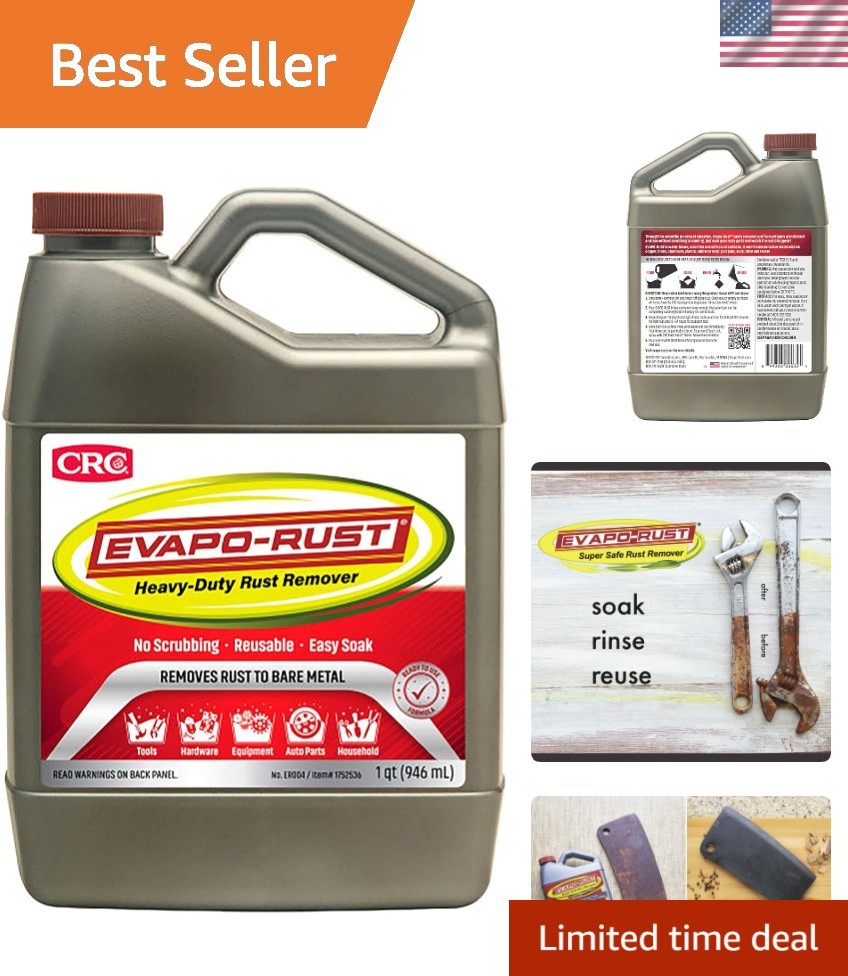 32 oz CRC Evapo-Rust – Heavy-Duty, Water-Based Rust Remover for Home & Industry