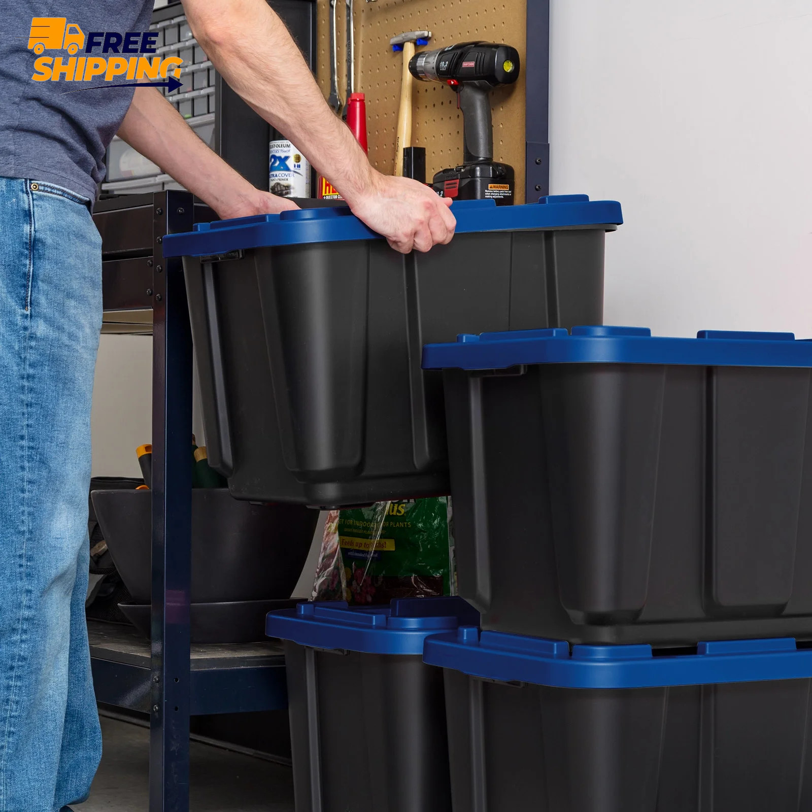 IRIS 12 Gal. Plastic Storage Bins with Lids, Latching Totes, Heavy Duty ✌️👍