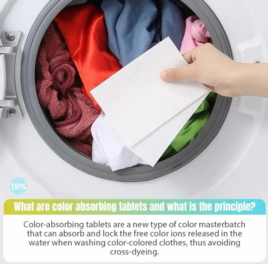 100pcs Color Catcher Sheets For Laundry Color & Stain Absorbing Sheets – NEW