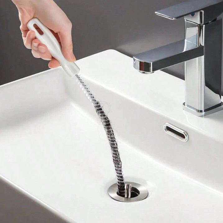 Flexible Pipe Dredging Brush Drain Cleaner for Sink, Hair and Clog Removal