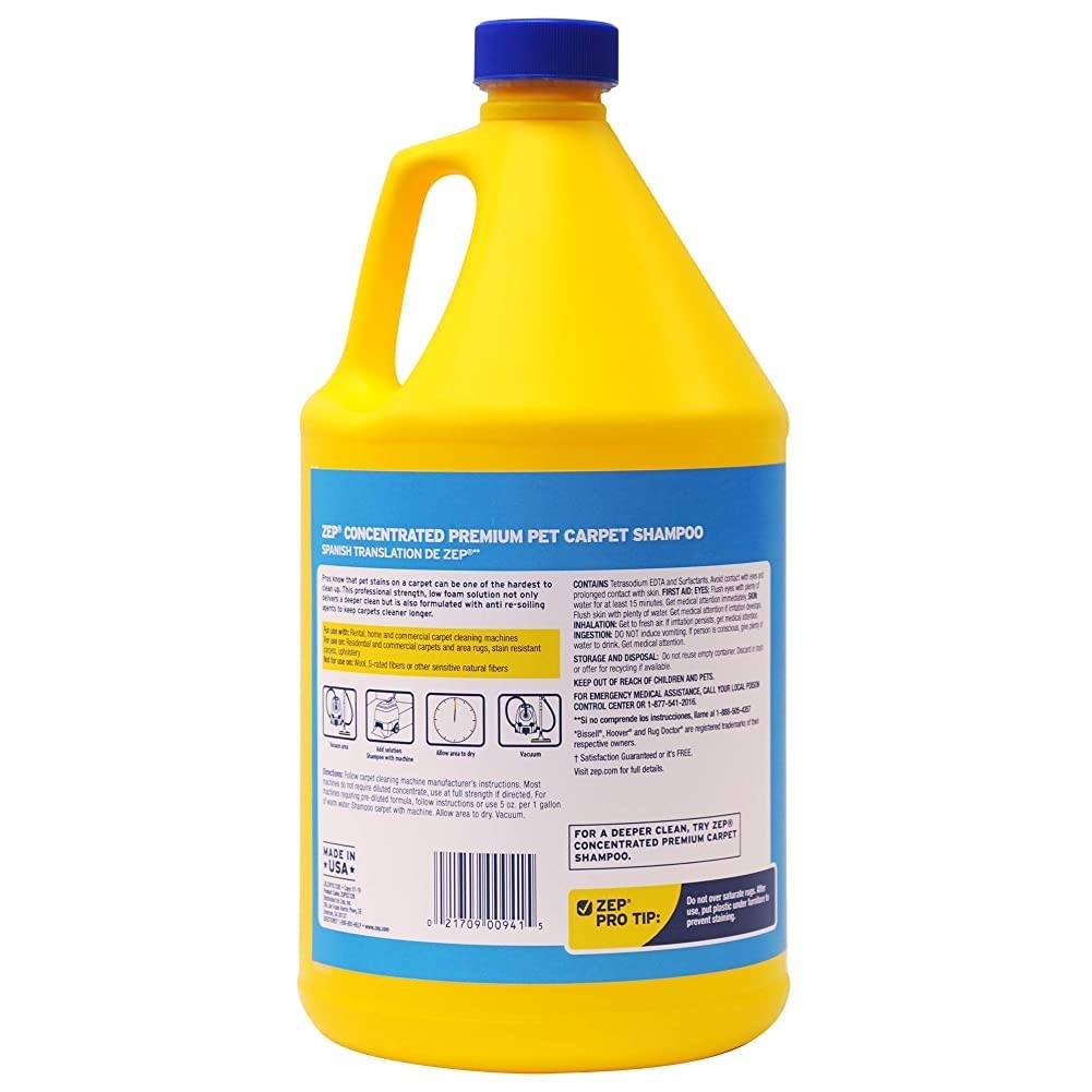 ZEP INC Carpet Shampoo, clear, 128 fl oz (Pack of 1) 128 Fl Oz