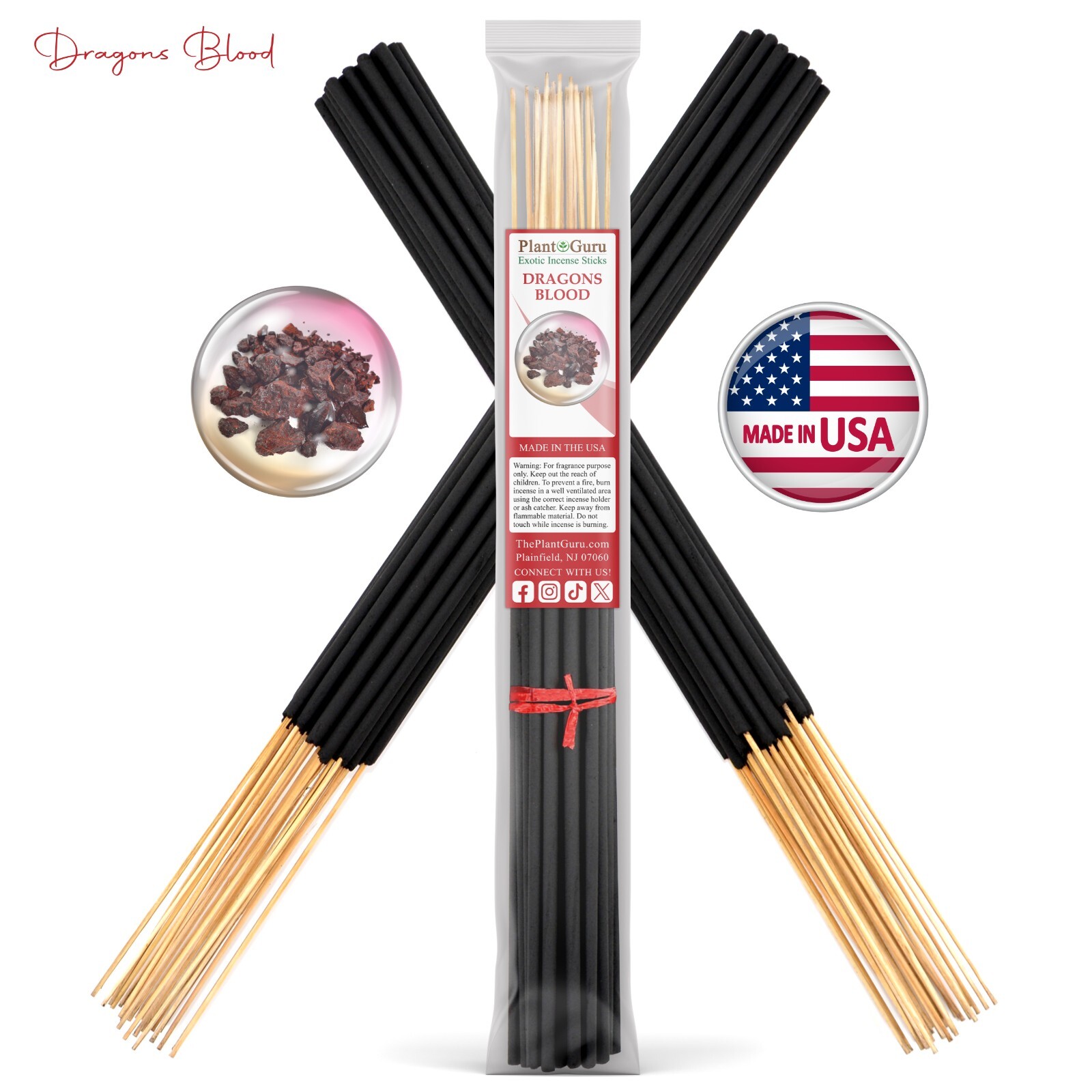 DRAGONS BLOOD Incense Sticks 19″ Jumbo Extra Large Bulk Handmade Hand Dipped