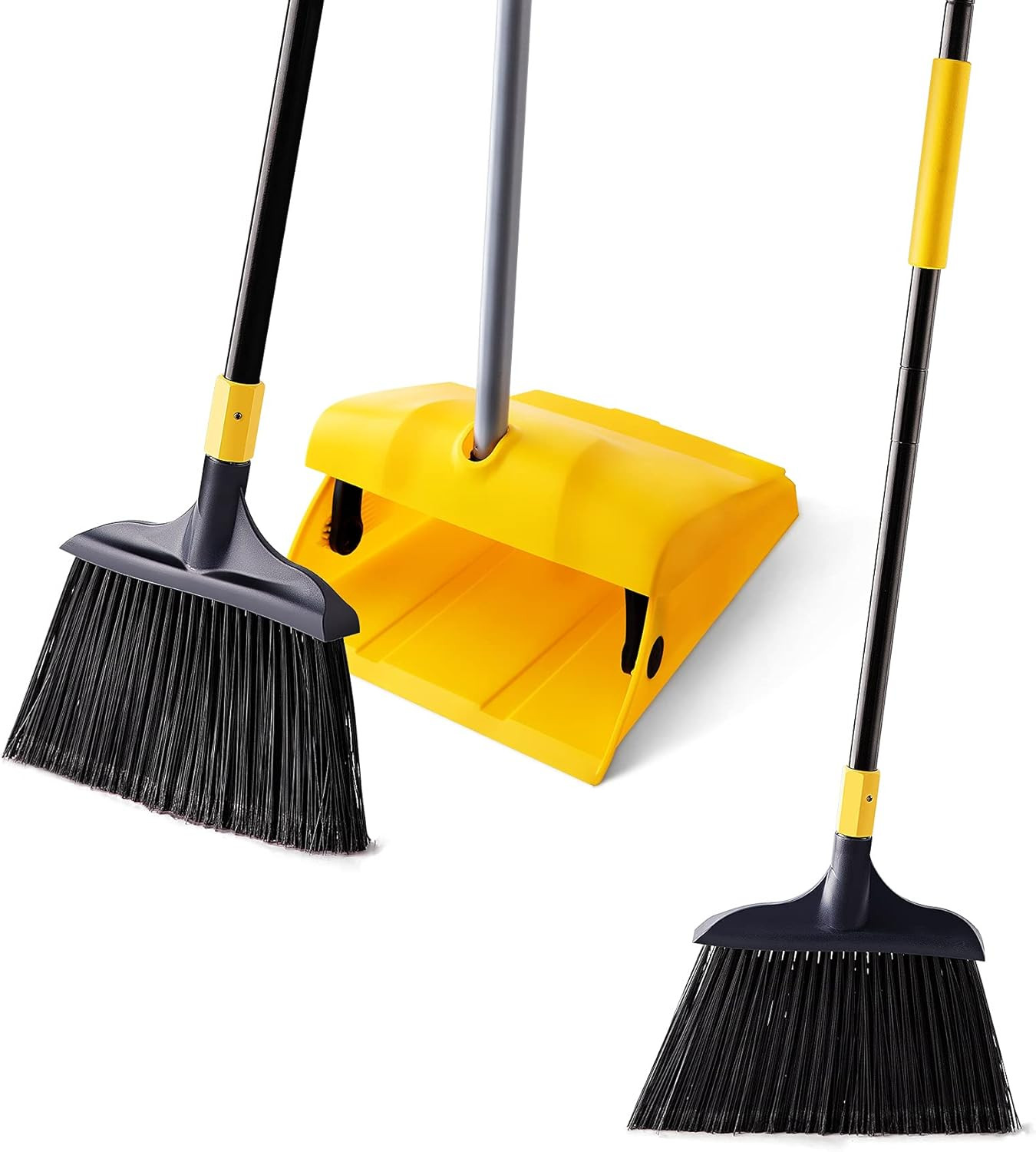 Heavy-Duty Broom and Dustpan Set for Indoor/Outdoor Cleaning – 2 in 1