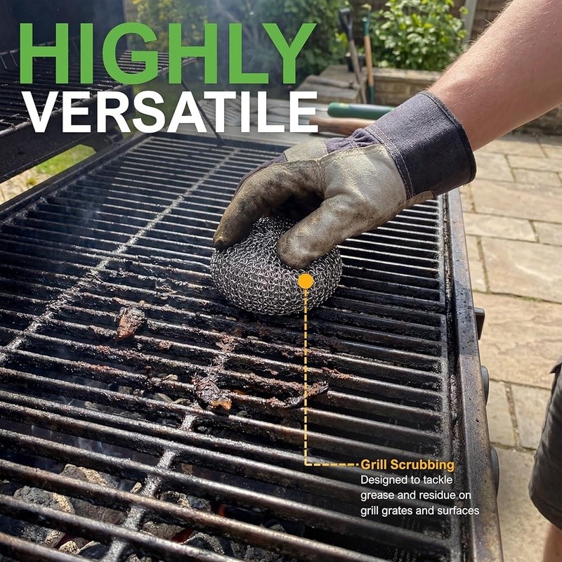 Heavy Duty Stainless Steel Scrubbing Pads Kitchen Cookware Grills Tiles Cleaning